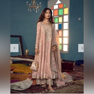 Elegant Pink Embroidered Dress